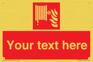 Custom Fire hose reel Sign